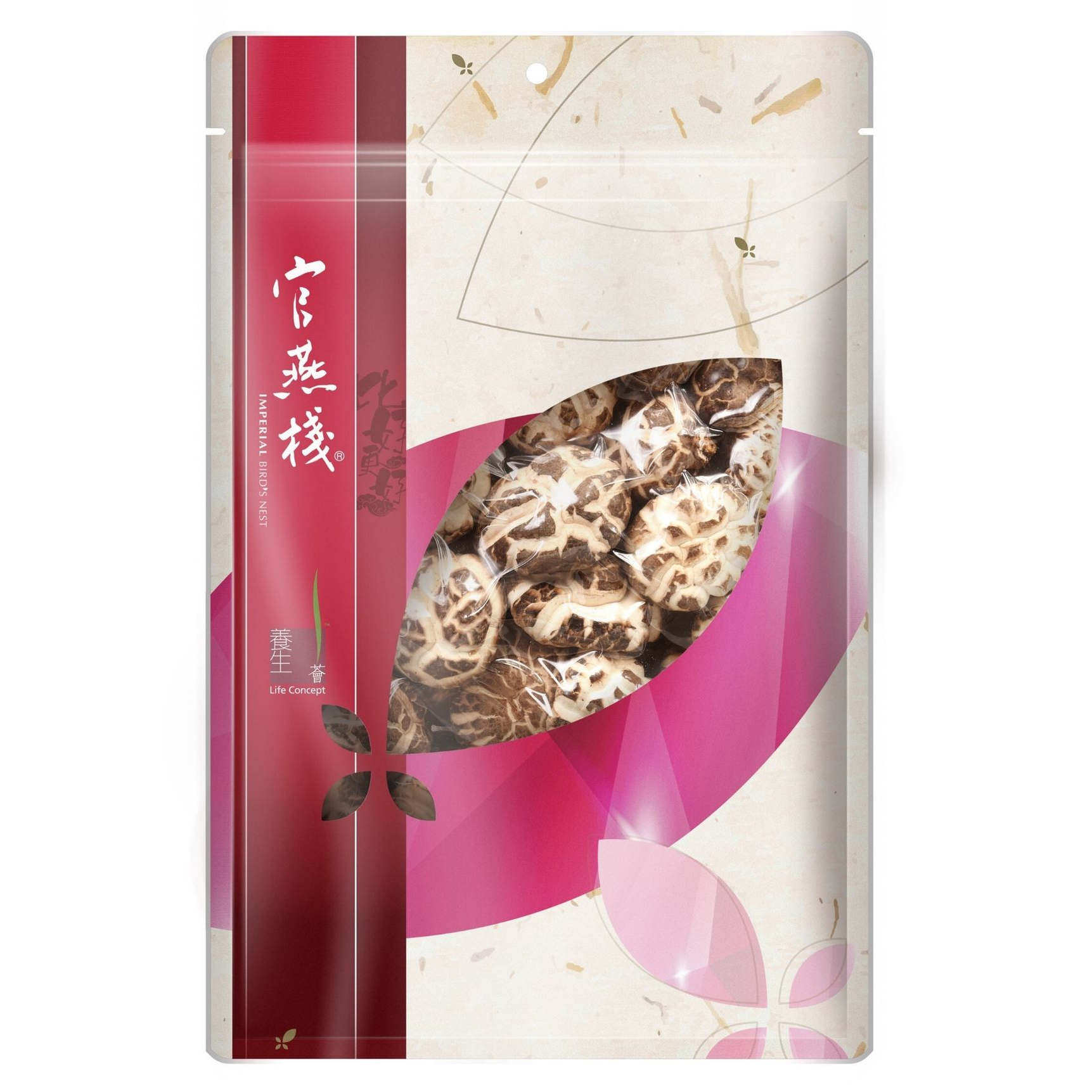 香港官燕栈天白花菇1斤袋装色泽嫩白菇香肉厚 全干身更好更香更鲜