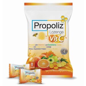 PROPOLIZ蜂胶蜜糖维他命C润喉糖柑橘姜味8粒装滋补营养滋补营养糖