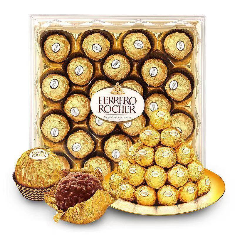 费列罗 Ferrero Rocher金莎榛果威化巧克力24粒300克朱古力礼盒版