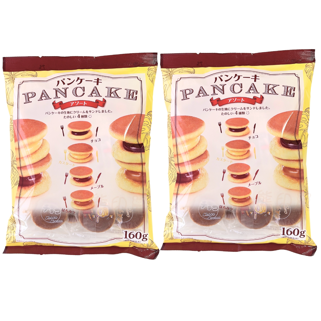天惠迷你铜锣烧吉士朱古力蜜糖枫糖风味160GX2件装独立包装下午茶