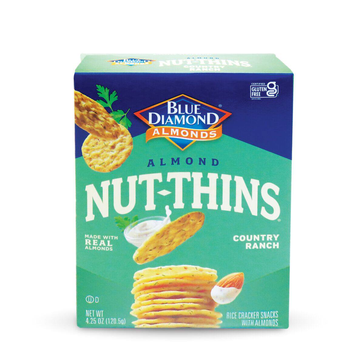 NUT-THINS杏仁薄脆田园香蒜120.5克薄脆饼干苏打饼干休闲零食进口