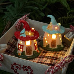 魔法屋小夜灯床头桌面摆件少女心氛围灯送闺蜜浪漫圣诞节生日礼物