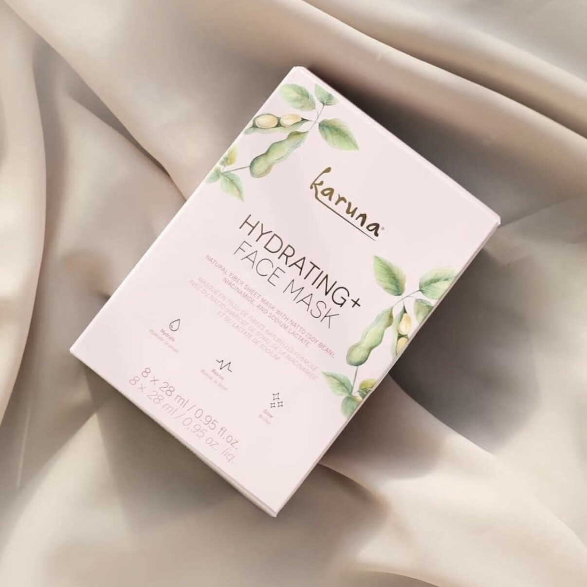 Karuna Hydrating Mask 保湿面膜4片装 补水 纳豆烟酰胺提亮嫩肤