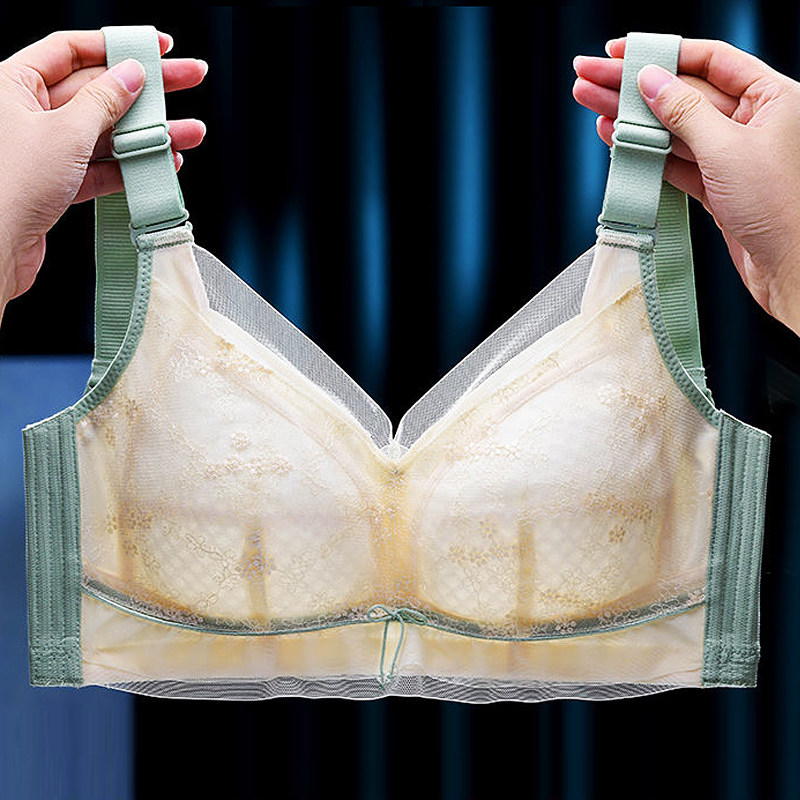 罗丽丝大胸显小无磁内衣女超薄款无钢圈收副乳调整型防下垂文胸罩