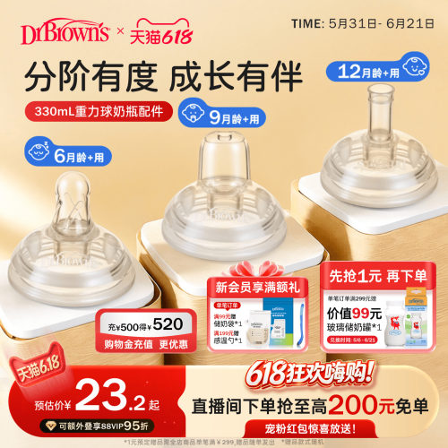 【仅适用布朗博士330mlPPSU重力球奶瓶】 重力球吸管吸嘴配件套装