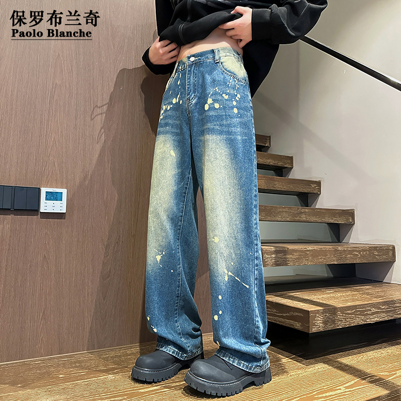 保罗男士春秋新款棉质牛仔裤休闲亲肤透气长裤韩版舒适百搭男装裤