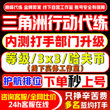 三角洲行动哈夫币代打代练护航陪玩跑刀部门任务代肝撞车3x3保险