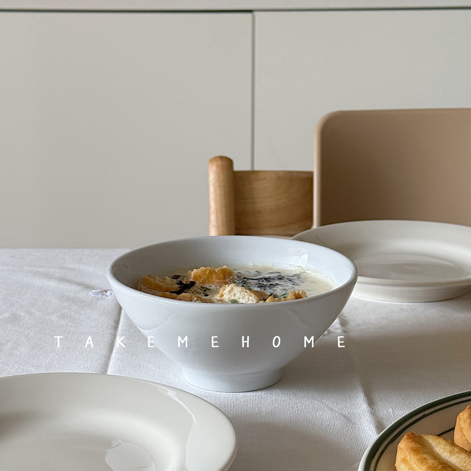 Tuxton冷白色斗笠碗粥碗饭碗喝汤碗6寸深斗碗水果沙拉碗麦片碗