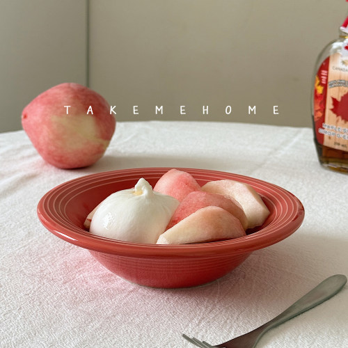 takemehome漂亮的珊瑚粉酸奶碗麦片碗汤碗水果碗甜品碗炒饭拌面碗
