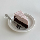 takemehome乳白窄边好看 甜品盘三明治盘子店用高级感漂亮早餐盘