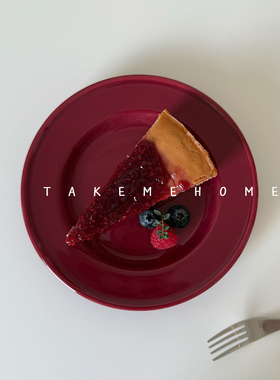 takemehome漂亮的彩色甜品盘蛋糕盘7英寸小碟子复古糖果色点心盘