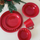 takemehome节日氛围感红色系列餐具漂亮 圣诞盘子碗杯子新年喜庆