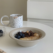 takemehome奶灰色酸奶麦片碗西餐汤碗盘高颜值精致brunch碗高级感