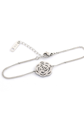 日韩版简约手链女闺蜜学生森系玫瑰花个性节生日礼物潮水洗不掉色