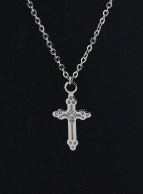 十字架项链男女个性ins冷淡风小众设计感简约吊坠女生配饰不掉色