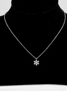 韩系雪花项链女生项链高级感轻奢小众锁骨链气质简约颈链女配饰