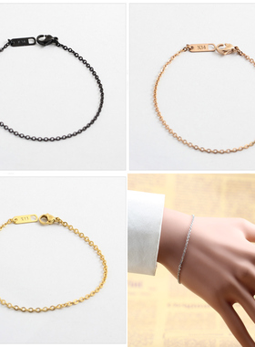 单链手链女轻奢小众设计精致女生手饰品送女友礼物闺蜜钛钢不掉色