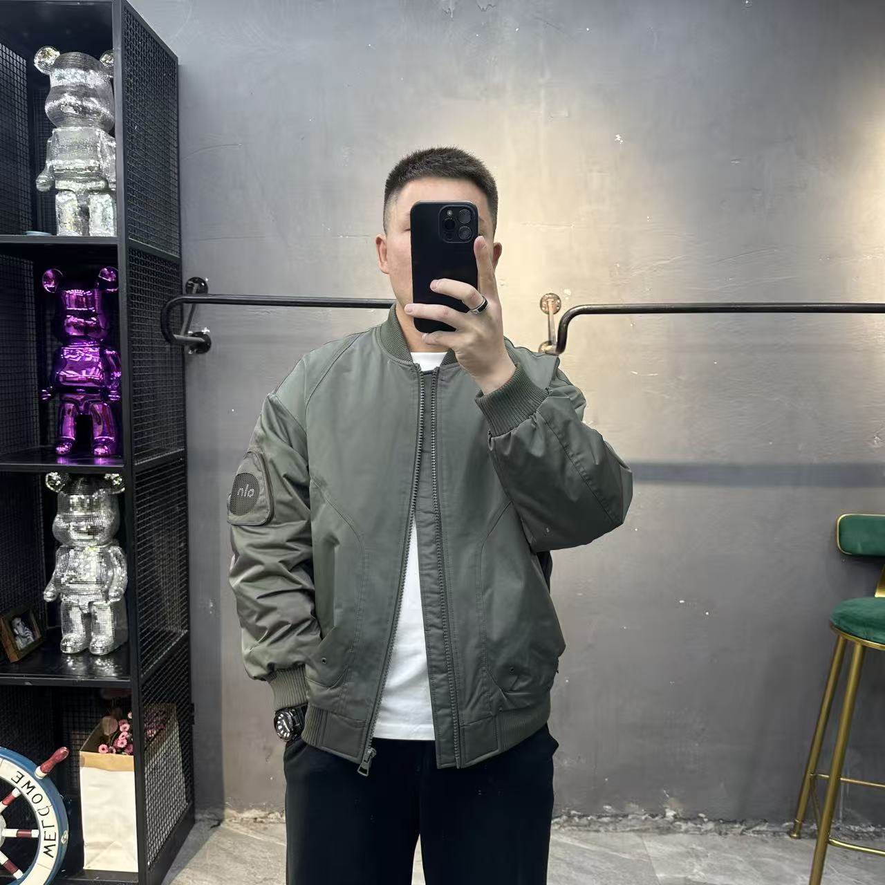 加厚短款棉服男2025秋冬新款美式立领潮牌工装棒球服夹克外套上衣