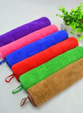 包邮纤维珊瑚绒毛巾30*40地板清洁巾双层加厚吸水家政保洁抹布