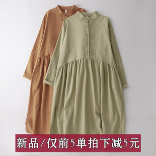 时尚 新款 气质超好看长裙子 宽松遮肚显瘦连衣裙女2026春秋季 法式