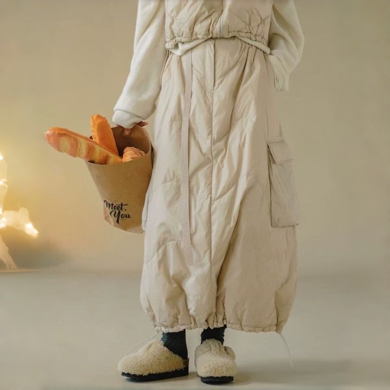 韩版女装丝棉半身裙 秋冬季新款 常规夹棉蓬松保暖长裙子纯色折扣,女装/女士精品,半身裙,淘宝优惠券,粉丝福利购,淘宝优惠卷