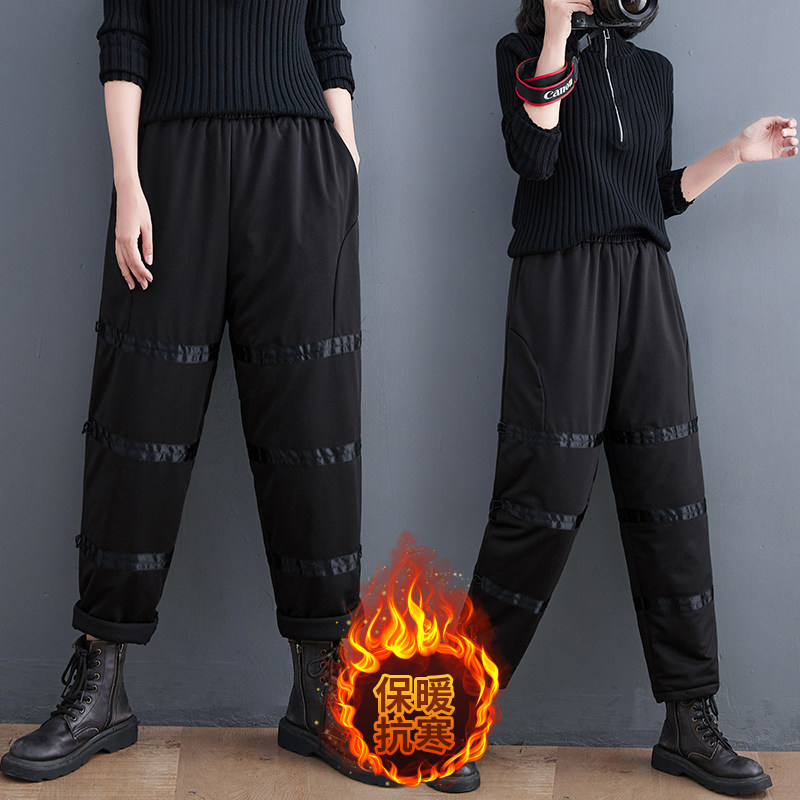 夹棉加厚灯笼裤女宽松萝卜哈伦裤2025冬款棉裤高腰松紧休闲裤长裤,女装/女士精品,棉裤/羽绒裤,淘宝优惠券,粉丝福利购,淘宝优惠卷