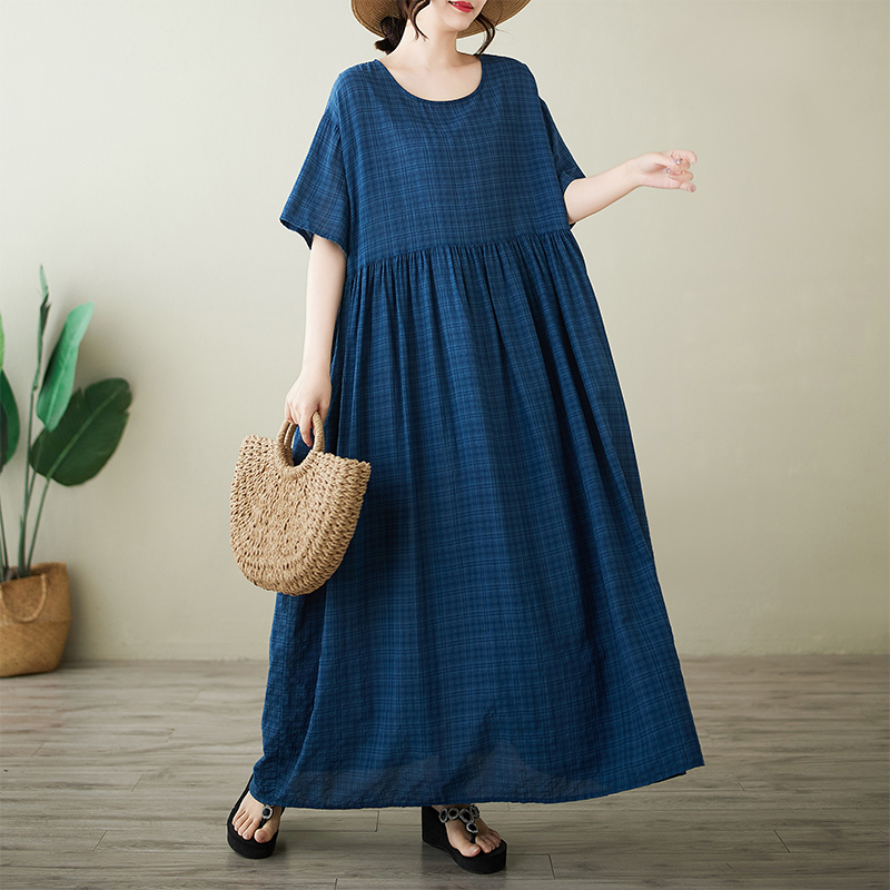 文艺大码连衣裙2025年夏季新款