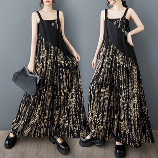 女夏季 裙裤 新款 阔腿裤 子 可调节肩带显瘦时尚 气质风设计感背带裤