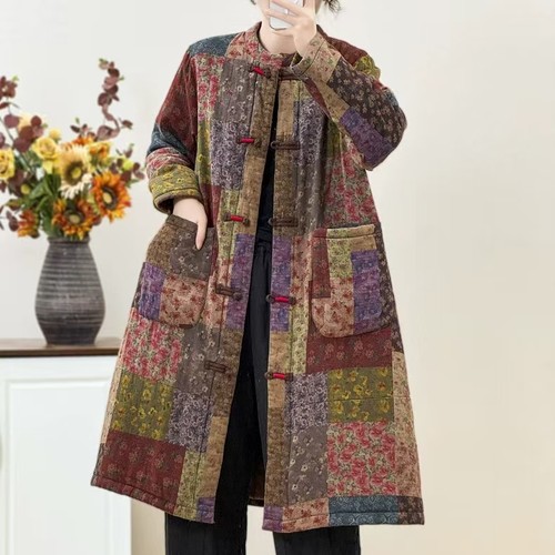 复古棉衣时尚2025年冬季新款