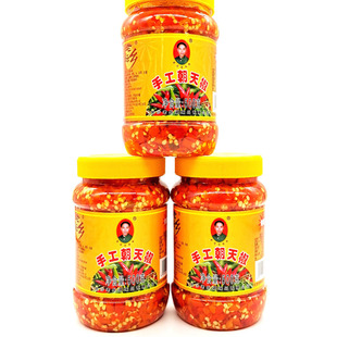 湖南特产老兵手工朝天椒500g特辣鱼头剁椒农家手工自制下饭辣椒酱