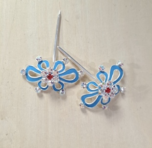 点绸头饰新款小花蝴蝶结百搭小件小姐花旦丫鬟舞台头饰头面汉服