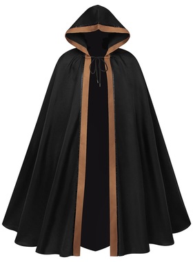 Vampire Wizard Hooded 万圣节cos服星球大战男巫师黑色连帽巫师