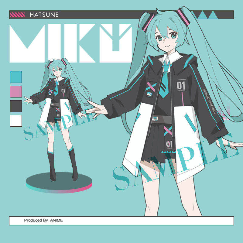 动漫初音同人cos服未来二次元学生MI风衣KU外套卫衣jk短裙日常服