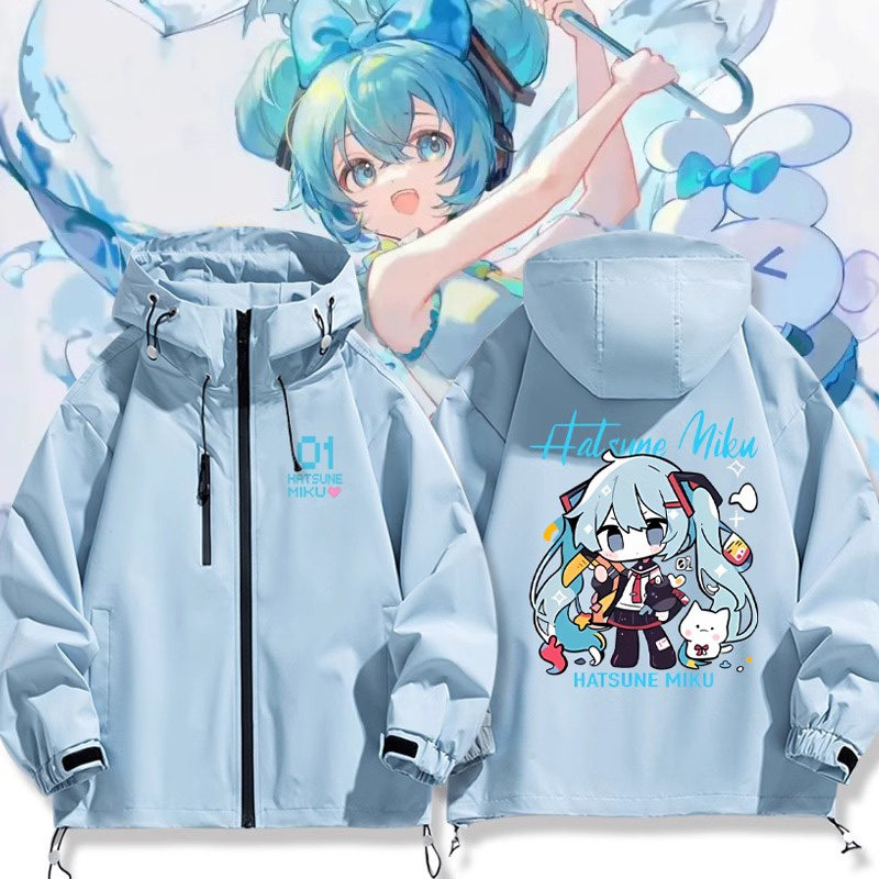 初音动漫未来周边MIKU同款男女夹克秋冬冲锋衣衣服上衣外套