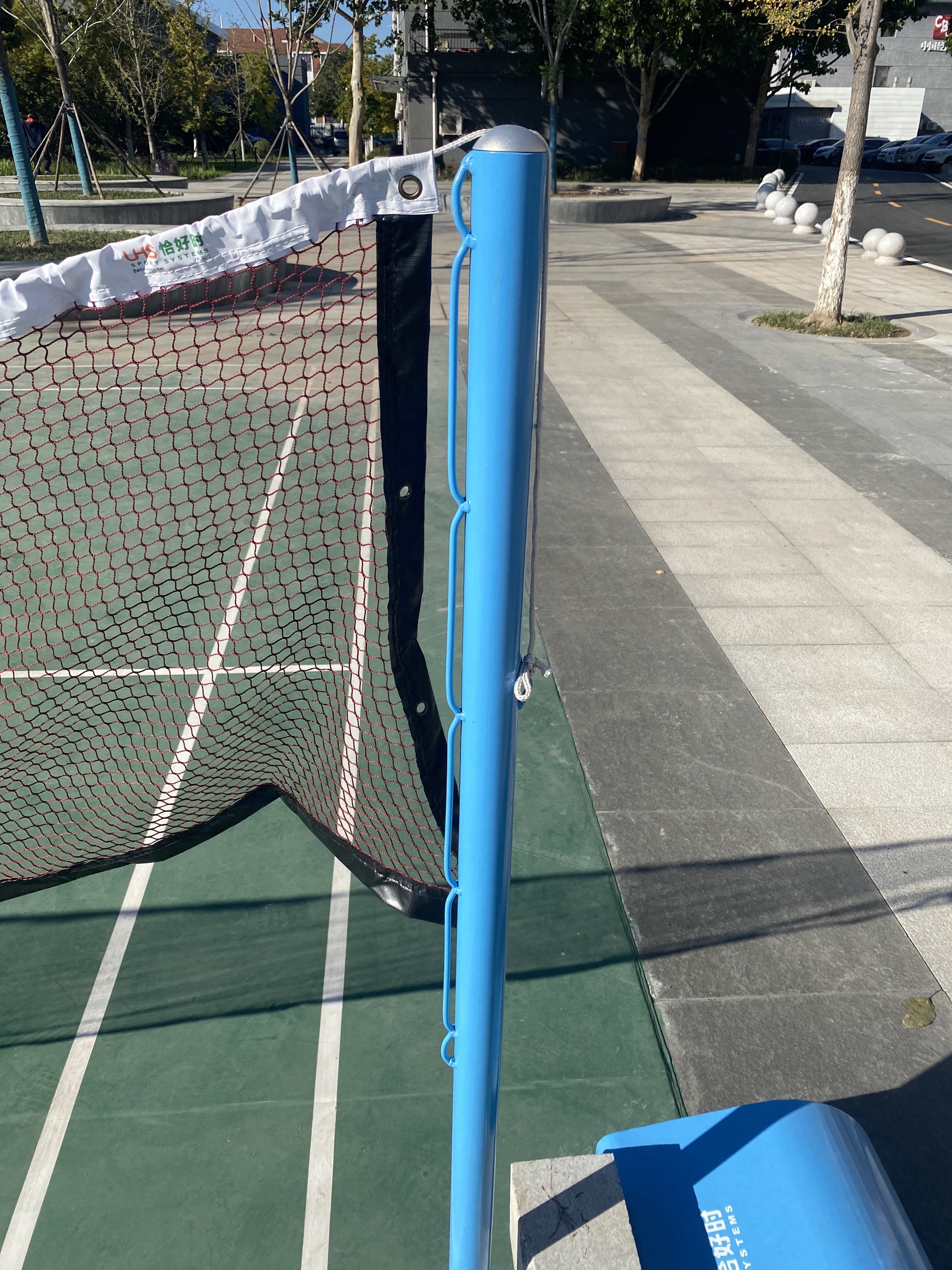 恰好时羽毛球网YP-500比赛款红色高级国际标准尺寸PVC包边