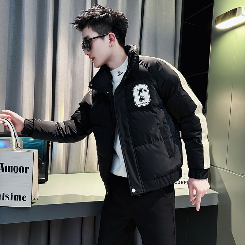 冬季社会小伙保暖立领棉衣男生棉袄155矮个子S号XS码修身棉服外套