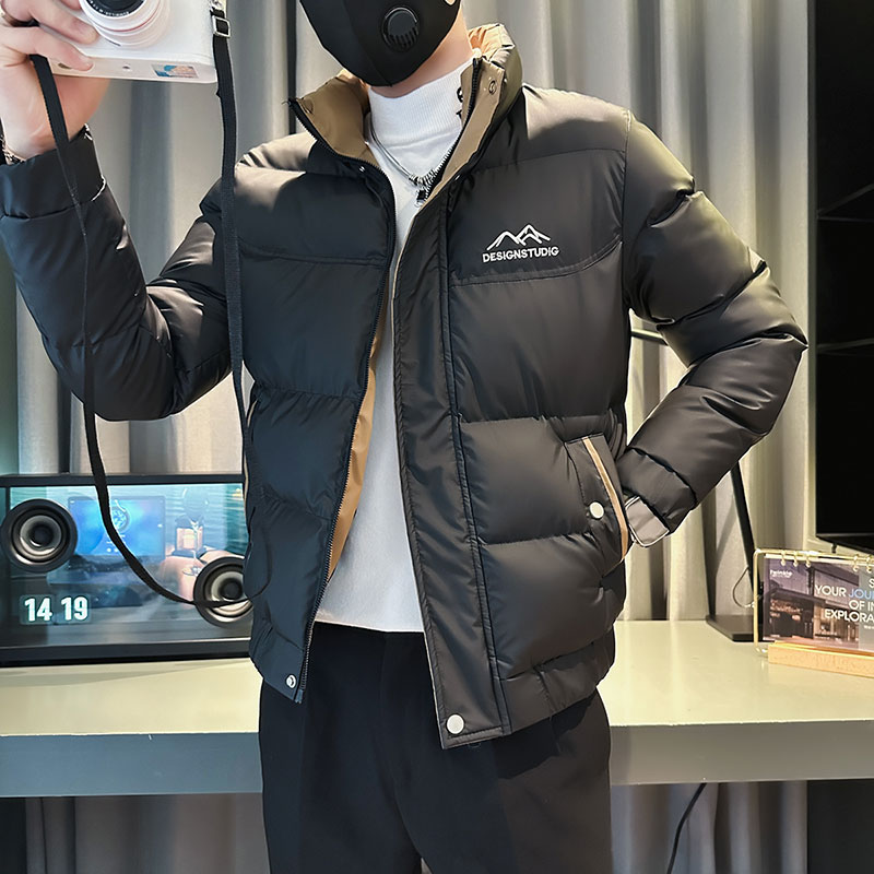 社会小伙立领棉衣外套冬季小码潮流修身棉服男XS矮个子S号棉袄155