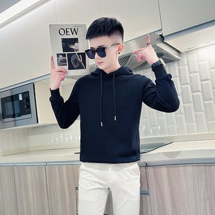 小码男生秋冬连帽卫衣青年长袖T恤矮个子加绒S号XS打底衫衣服外套