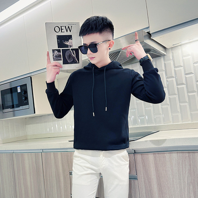 小码男生秋冬连帽卫衣青年长袖T恤矮个子加绒S号XS打底衫衣服外套