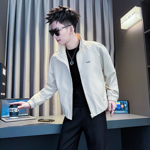 2026春装小码修身短款立领夹克男矮个子S号XS潮流百搭休闲外套155