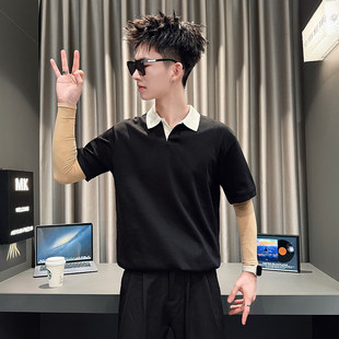 160帅S号矮个子夏百搭短袖 男半袖 T恤 男生微宽松翻领POLO衫 XS小码