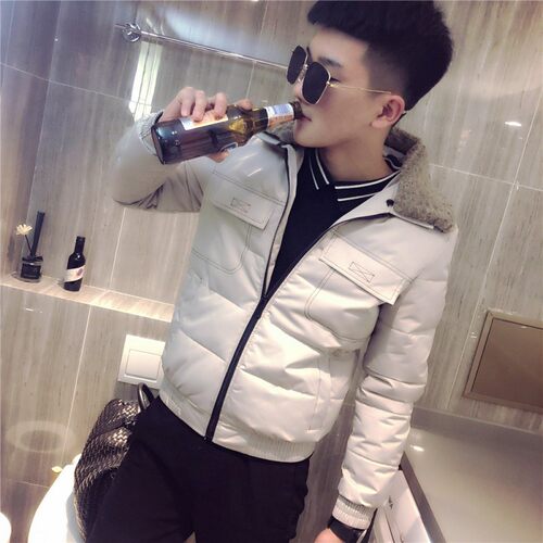 160帅t小码羽绒棉衣155XS号S短款加厚棉服男生矮个子修身保暖外套