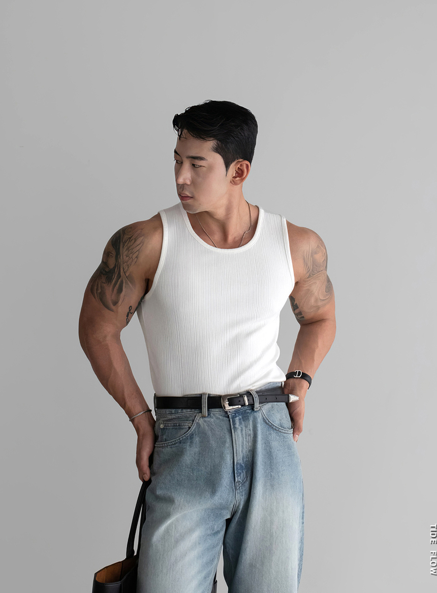 纯棉螺纹背心紧身弹力无袖t恤