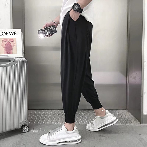 哈伦裤男小脚裤小个子显高九分裤