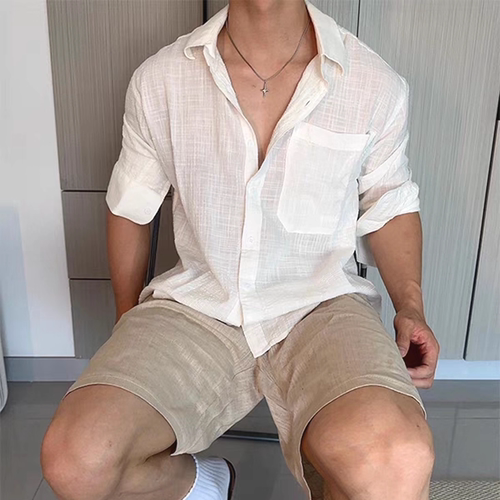 棉麻衬衫肌理感宽松长袖防晒开衫
