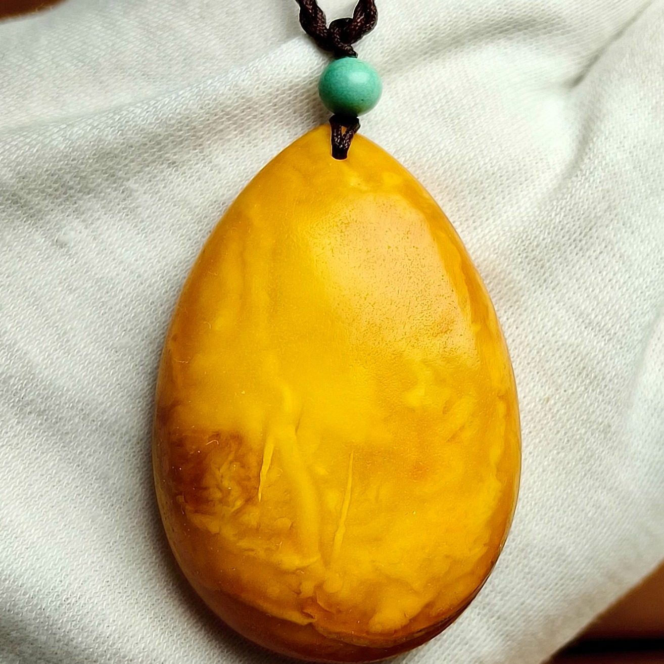 天然老蜜蜡项链俄料老鸡油黄花蜡