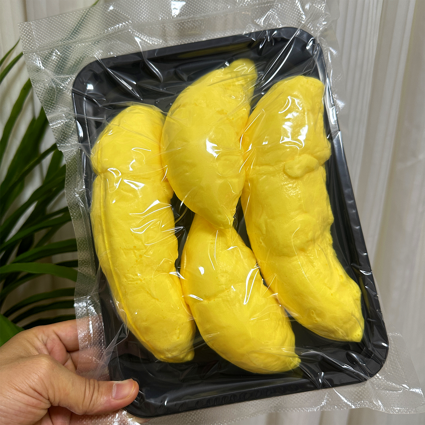 仿真榴莲肉模型假水果真空包装金枕头猫山王榴莲肉直播间展示装饰