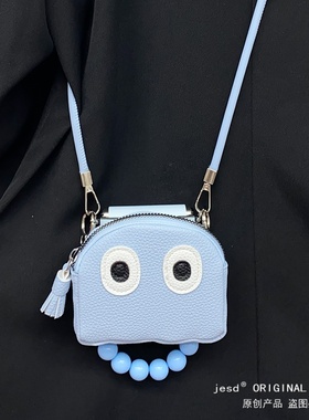 可爱奶蓝色大眼小煤球零钱包适用荣耀MagicVFlip2手机壳新款PuraX典藏版保护套华为Pocket2折叠屏novaFlip女