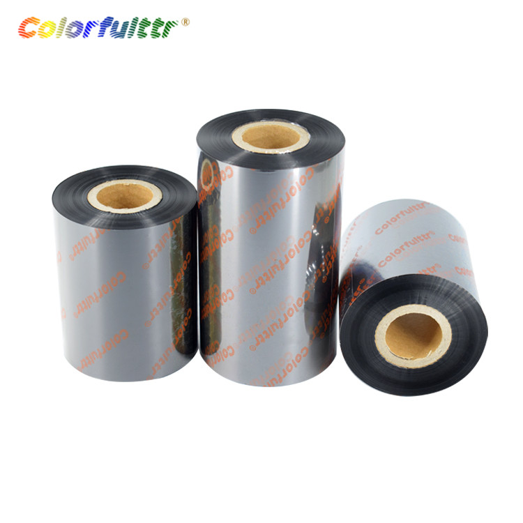 耐磨刮混合基碳带打印不干胶铜版纸合成纸哑银条码标签热转印色带