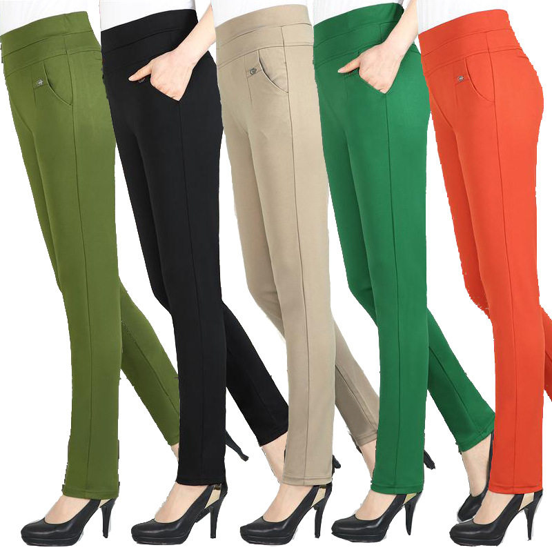 2018 Spring and summer Thin section Panties Elastic force Paige Mom pants Large Middle and old age lady Ninth pants Casual pantsin the Women's clothing/Boutique , Pants , Casual pants  category - from Buy2taobao.com to provide professional Taobao agent buy service